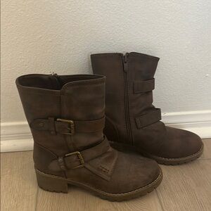 Brown Leather Ankle Boots
